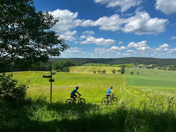 Fahrradteam der Orga im Feldparadies